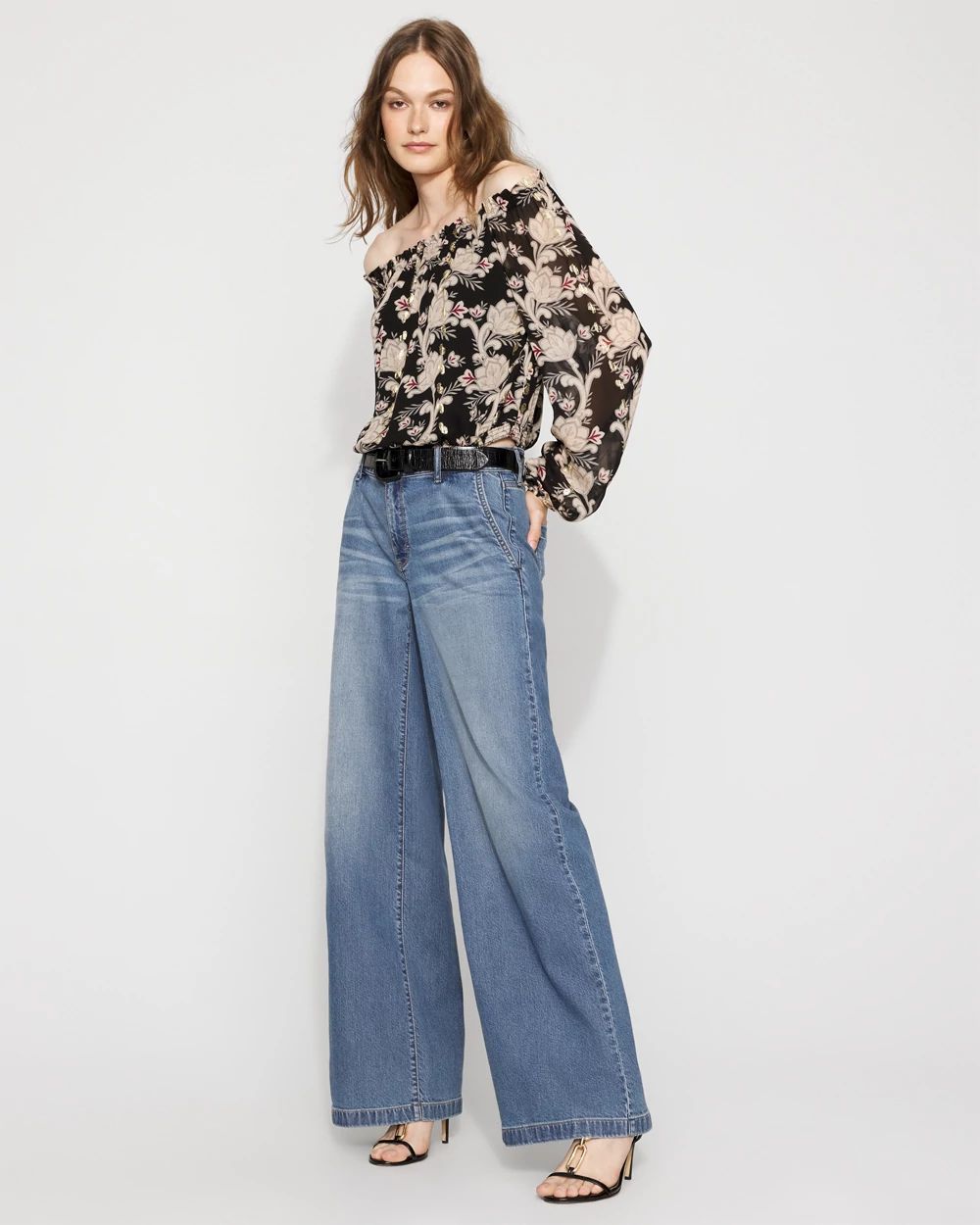 Palazzo Pants Palazzo De Mezclilla Price Shoes Mid-Rise Palazzo